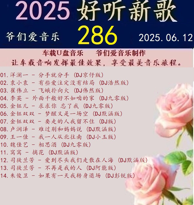 群星DJ《2025好听新歌286》车载音乐【WAV分轨】|591HiFi