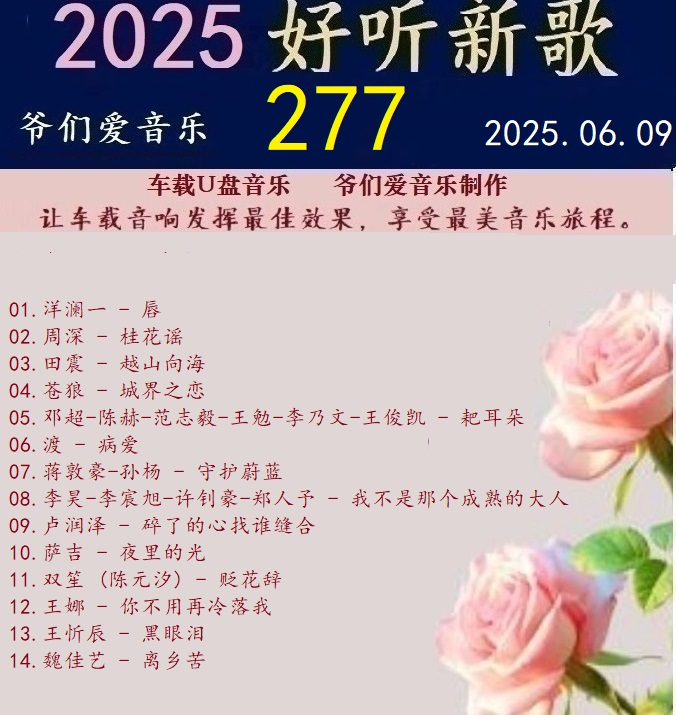 群星《2025好听新歌277》车载音乐【24bit-WAV分轨】|591HiFi