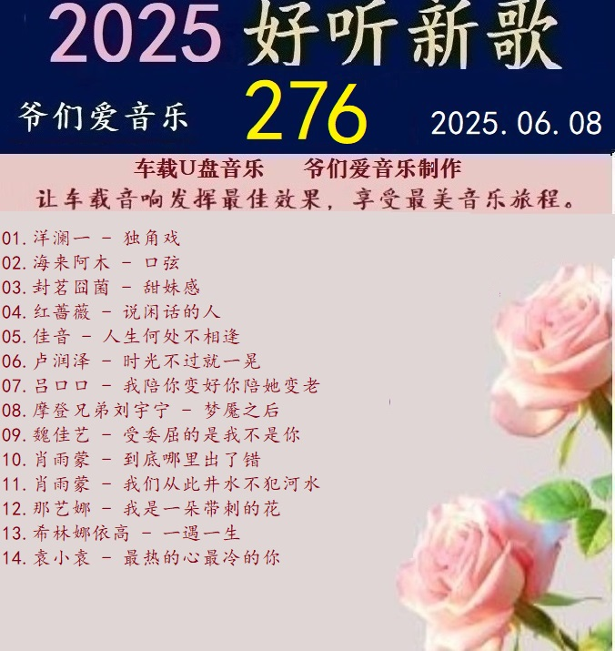 群星《2025好听新歌276》车载音乐【24bit-WAV分轨】|591HiFi
