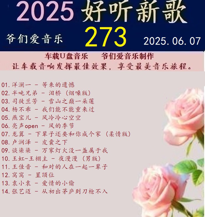 群星《2025好听新歌273》车载音乐【24bit-WAV分轨】|591HiFi